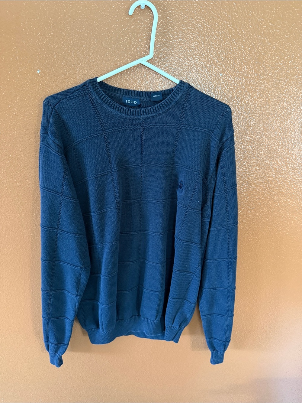 Mens izod medium sweater pullover blue